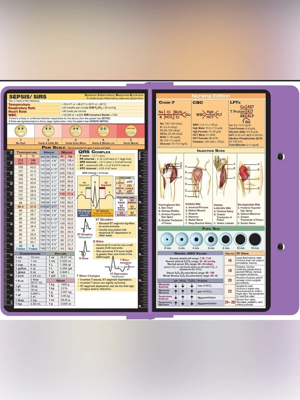 Lilac Clip Board For Nursing And Medical Professionals Metal NEW